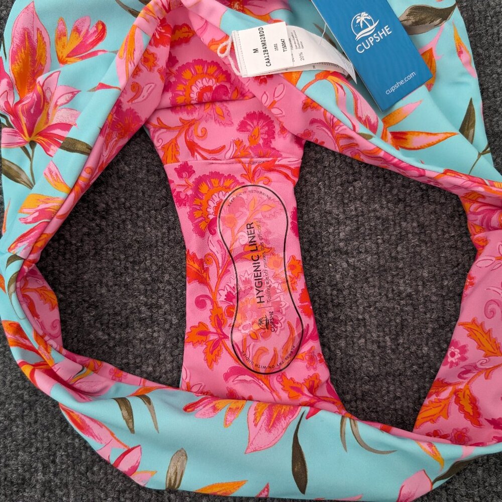 CUPSHE Bikini Bottom‎ M Multicolor Floral Swimwear - Picture 5 of 10